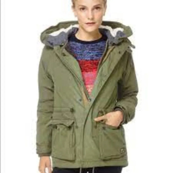Aritzia TNA Griffith 3-in-1 Parka Olive Green Winter Jacket S - Picture 2 of 15
